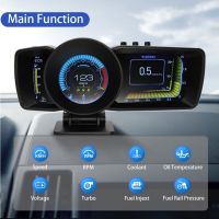 HUD Heads Up Display Auto Gauge Alarm System Turbo Boost Car HUD Multi-Function Head Up Display for OBDII Cars Auto Accessories