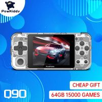 ZZOOI POWKIDDY Q90 3-Inch IPS Screen Handheld Console Dual Open System  Game Console 16 Simulators Retro PS1 Kids Gift 3D New Games