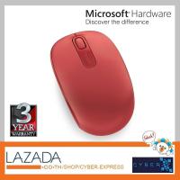 Microsoft Wireless Mobile Mouse 1850 ไมโครซอฟท์ เม้าส์ไร้สาย ขนาดพกพา, Frame Red สีแดงเพลิง - รับประกันศูนย์ไทย 1 ปี