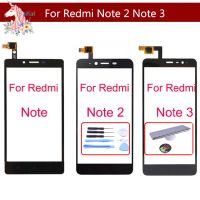 ต้นฉบับสำหรับ Xiaomi Redmi Note 2 Note 3หน้าจอสัมผัสเซ็นเซอร์หน้าจอสัมผัสกระจกด้านหน้าด้านนอก Note2หน้าจอสัมผัสไม่มี LCD