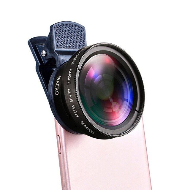 0.45X โทรศัพท์มือถือสากลแบบทูอินวันสำหรับกล้อง37มม. 49Uv มุมกว้างพิเศษ + แมโคร HD เหมาะสำหรับ Samsung