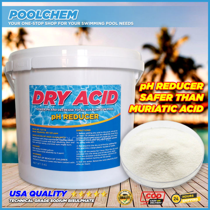 Poolchem Dry Acid Ph Reducerph Decreaser For Swimming Pool Technical Grade Safer Than Muriatic 1819