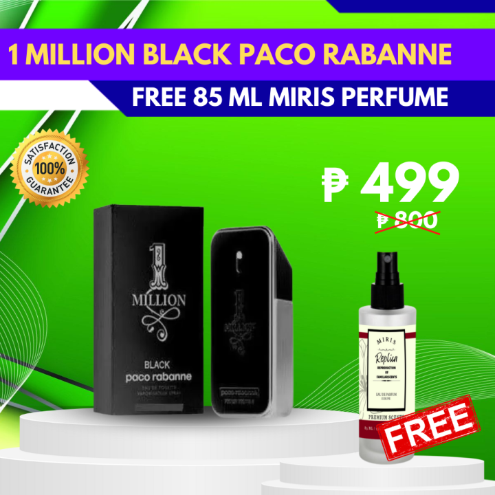 Best Selling Scent 1 Million Black Paco Raban Perfume For Men and Free