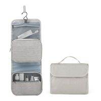 PU Business Travel Wash Bag Waterproof Removable Hanging Cosmetic Bag Large Capacity Portable Cosmetic Storage Bag