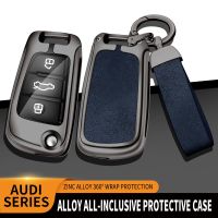 【LZ】✙№  Zinc Alloy Car Remote Key Case Capa Shell para Audi A3 Protetor de Controle Remoto para Audi Q3 Chaveiro Acessórios