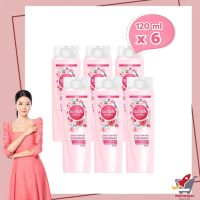 Sunsilk Natural Sakura and Raspberry Shampoo 120 ml x 6 pcs  ซันซิล เนเชอรัล ซากุระ &amp; ราสเบอร์รี่ แชมพู 120 มล. x 6 ขวด