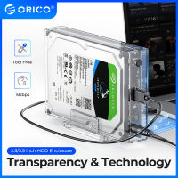 ORICO เคส HDD 3.5 SATA ถึง USB3.0 6Gbps กล่องฮาร์ดดิสก์ใสสำหรับ HDD SSD Disk HD External HDD Enclosure 16TB(3159U3)