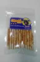 OKASHI SNACK DOG AND CAT ขนมขบเคี้ยวสำหรับสุนัข และแมว (ไก่พัน Munchy รสนม 19 ชิ้น)