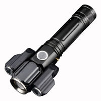 flashlight 3 light outdoor night riding lighting waterproof rechargeable flashlight LED outdoor multi-function flashlight