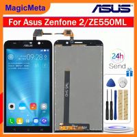 MagicMeta หน้าจอจอ LCD แบบดั้งเดิมสำหรับจอแสดงผล Asus Zenfone 2 ZE550ML เครื่องอ่านพิกัดหน้าจอสัมผัสแทนการประกอบสำหรับ ZE550ML แสดงผลหน้าจอ Asus Zenfone 2 ZE550ML