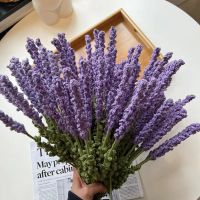 1PC Knitting Lavender Flower Fake crochet Flowers Bouquet Wedding Decoration Hand-woven Home Table Decor Creative Fake Flower