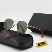 Brand Sunglasses Women Men Alloy Frame Tempered Glass Lens Reflective Color Film Sheep Leather Foot Sleeve Gafas De Sol 3548