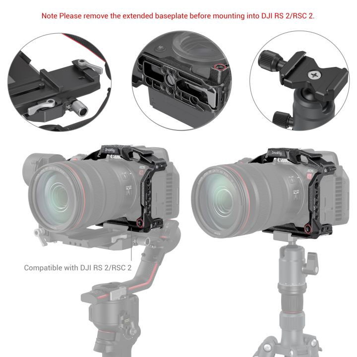 smallrig-r5-c-cage-camera-cage-สำหรับ-canon-eos-r5-c-พร้อมแผ่นปลดเร็วในตัวสำหรับขาตั้ง-arca-3890