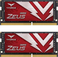 TEAMGROUP T-Force Zeus DDR4 SODIMM 64GB (2x32GB) 3200MHz (PC4-25600) 260 Pin CL22 Laptop Memory Module Ram - TTZD464G3200HC22DC-S01 64GB (32GBx2) - 3200MHz C22 Red - Dual Channel