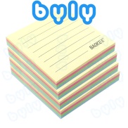 Sticky Note 4 màu pastel - macaron có dòng kẻ 100 tờ Baoke
