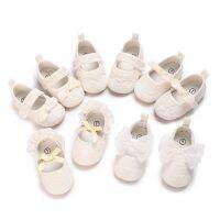 Cute White Lace Baby Girl Princess Shoes Baby Moccasins Moccs Shoes Bow Fringe Rubber Soled Non-slip Footwear Crib Shoes 0-18M