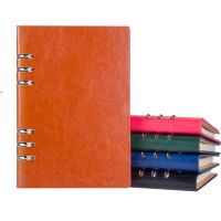 《   CYUCHEN KK 》 A5 Loose Leaf Notebook Leather Cover Portable Business Notepad Blank Page Diary Memos Planner Notepad Notebook