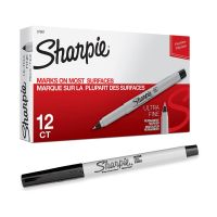 Sharpie ปากกาเคมี ปากกา Permanent Ultra Fine 0.3mm ชาร์ปี้ - สีดำ (กล่องละ 12 ด้าม)
