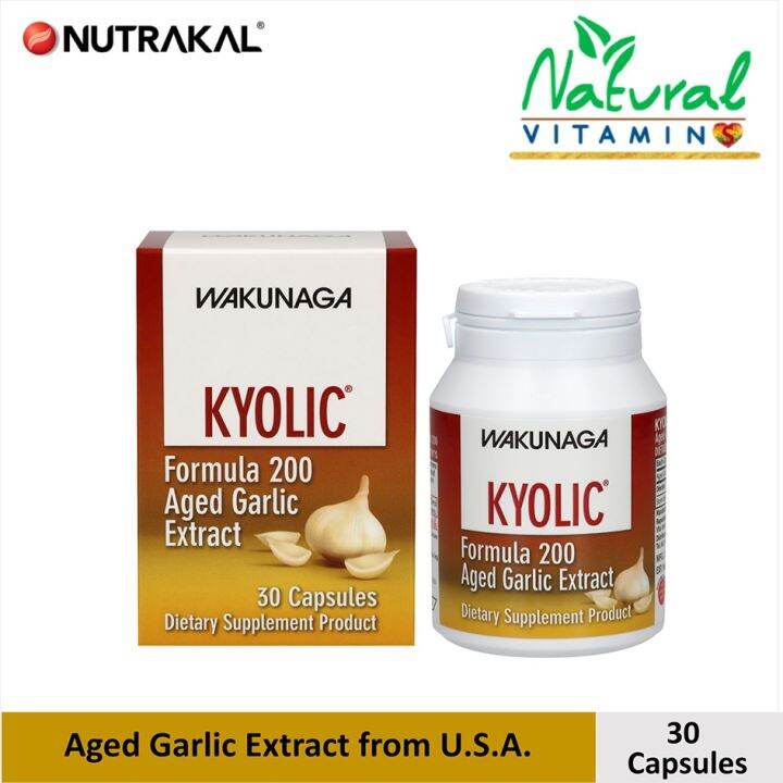 nutrakal-kyolic-200-สารสกัดกระเทียมบ่มพิเศษออร์แกนิก-100-บำรุงหัวใจ-ลดไขมันในเลือด-คุมระดับความดันโลหิต-เสริมภูมิคุ้มกัน-30-แคปซูล-x-1-ขวด