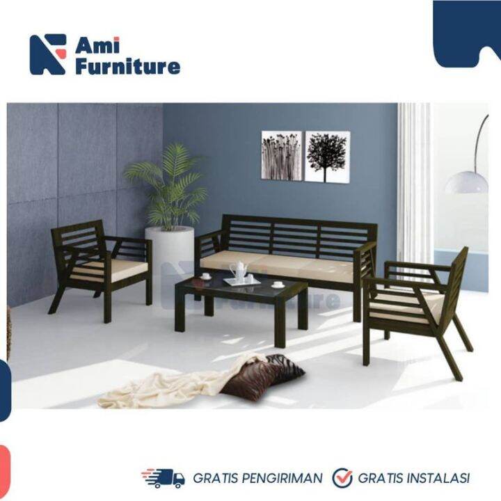 Sofa Modern Terbaru Set Meja Sofa+Coffee Table Seri SF 311-1 Merk ...