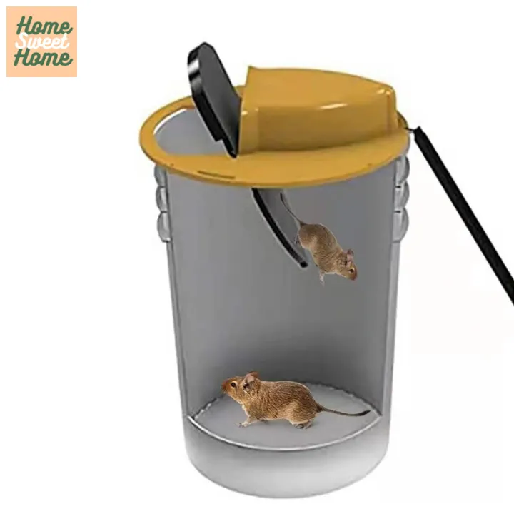 COD New Plastic Mouse Trap Reusable Smart Flip Rat Trap Fast Effective ...