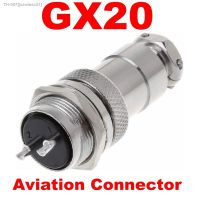 ☞∈ஐ 1 set GX20 2/3/4/5/6/7/8/9/10/12/15 Pin Male/Female 20mm Circular Wire Panel Aviation Connector Socket Industrial Socket