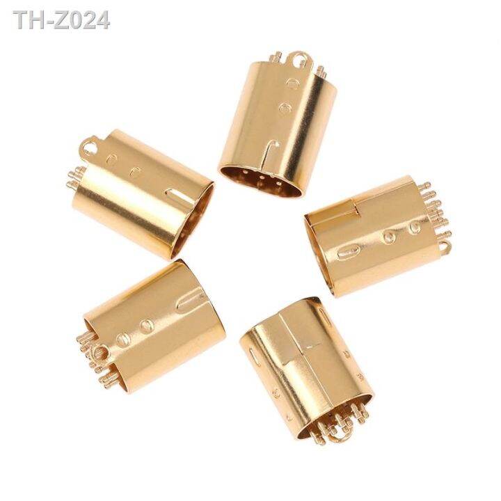 5Pcs Mini Din 10 Pin Circular Connector Male Pcb Solder Through Holes