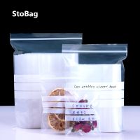 StoBag 20wire Transparent Small Ziplock Plastic Bags Can Written Bags Food Snack Package Supplies Screws Vacuum Poly Clear Bags Food Storage  Dispense