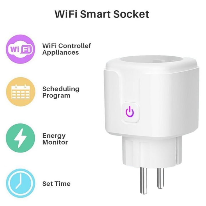 new-popular89-16a-euwifiplug-ทำงานร่วมกับ-alexahome-tuya-app