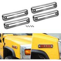 Side Marker Guard Trim Side Light Protector Cover for H2 2003-2009 Accessories - 4 Pack