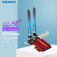 (Hulux electron)  Wi-Fi 6E AX210 5374Mbps Tri-Band 2.4G/5G/6Ghz PCI-E อะแดปเตอร์ Bluetooth 5.2การ์ดเครือข่าย WiFi สำหรับ PC Win 10/11