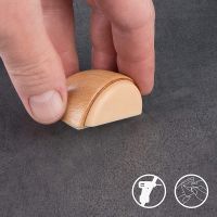 Round Wooden Door Stopper Self Adhesive Anti-collision Door Rear Stop Home Wall Floor Furniture Protection Mute Silent Block Decorative Door Stops