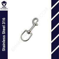 BB Marine Boltsnap Single Round End ตะขอเอนกประสงค์ปลายกลม Stainless Steel 316 สำหรับดำน้ำ