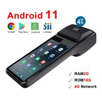 เครื่องพิมพ์ใบเสร็จแบบมือถือ4G แอนดรอยด์11 POS PDA Mobile 58Mm เครื่องพิมพ์ใบเสร็จความร้อน Wifi บลูทูธ2 + 16GB