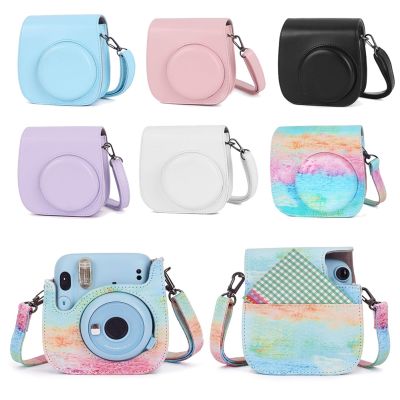 ▬✕ For Fujifilm Instax Mini 11 Instant Film Camera PU Leather Bag Cover Portable Instant Camera Protective Case with Shoulder Strap