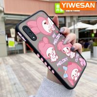 YIWESAN เคสปลอกสำหรับ Samsung Galaxy M02s A03s M02 A02ลายการ์ตูนทำนองของฉันมีน้ำค้างแข็งโปร่งใสแบบแข็งด้านข้างเป็นขอบสี่เหลี่ยมกล้องปลอกซิลิโคนเคสนิ่มป้องกันการกระแทก