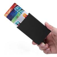 New Automatic Silde Aluminum ID Cash Card Holder Men Business RFID Blocking Wallet Credit Card Protector Case Pocket Purse Card Holders
