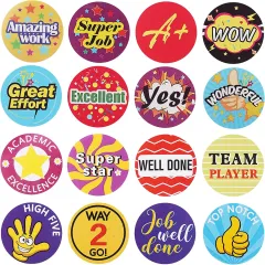 1000pcs Round Dinosaur Stickers for Kids Teacher Reward Stickers School  Supplies Animal Incentive Roll Sticker Potty Training Stickers for School