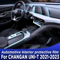 สำหรับ CHANGAN UNI-T 2021-2023เกียร์แผงหน้าจอนำทางยานยนต์ภายใน TPU ฟิล์มป้องกันป้องกันรอยขีดข่วนประดับ