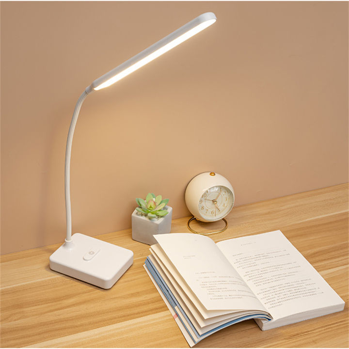 โคมไฟอ่านหนังสือโคมไฟตั้งโต๊ะ-led-3-สีสัมผัสที่ไม่สามารถหรี่ได้โคมไฟโต๊ะพับได้การอ่านข้างเตียงdc5v-usb-เรียกเก็บเงินได้-relaxhome