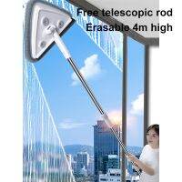 (Aixin) Joybos Telescopic High Rise Window Cleaner 360 ° หมุนปรับหน้าต่างบ้าน Wiper แปรงทำความสะอาดกระจกเครื่องมือเครื่องมือในครัวเรือน