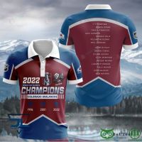 New -colorado Avalanche Nhl 2023 List Champions Aop Polo Shirt Jersey(free Name Logo Custom) 2023 new popular