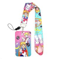 Anime Cosplay Cute Moon Card Captor Sakura Lanyard Keychain for Key Badge Id Mobile Phone Holder Key Ring Women Men Gift