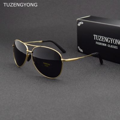 TUZENGYONG 2022 New Brand Alloy Men 39;s Sunglasses Polarized UV400 Lens Sun Glasses For Men Eyewear Oculos de sol High Quality