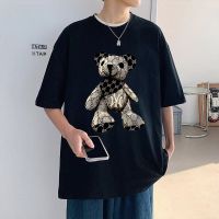 Summer High Quality Men T-Shirts Tops Luxury Bear Logo Design Printed Oversized T Shirt For Men Cotton Streetwear Unisex