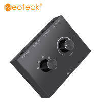 Neoteck 4x 11X4 3.5มม. สเตอริโอ Audio Switcher Splitter 4พอร์ต Audio Switch สำหรับลำโพง Passive หูฟัง Splitter Audio Sharing