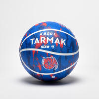 ลูกบาสเก็ตบอล ลูกบาส เบอร์ 4 TARMAK Kids Size 4 Basketball K500 - Blue/Orange