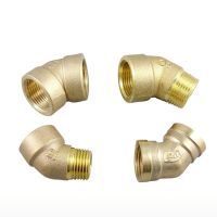 1/8" 1/4" 3/8" NPT Female Male Brass 45 Degree Elbow Pipe Fitting Coupler Connector Water Gas Oil Valves