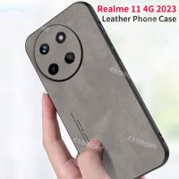 Realme 11 4G 2023เคสกันกระแทกสำหรับ Realme 11 5G Realme11 11Realme 11Pro 11Pro + 4G 5G 2023เคสมือถือสีแมทเคสโทรศัพท์ PC แบบแข็งฝาหลังหนังผิวเรียบง่ายสุดหรู