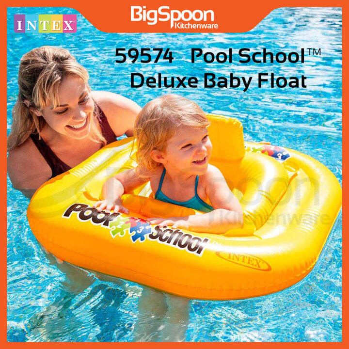 INTEX 56587 Pool School Deluxe Baby Float Square Swimming Underarm